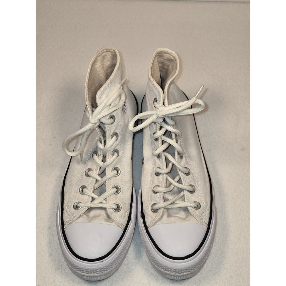 Converse Chuck Taylor All Star Lift Platform High Top Sneakers White Size 7.5 - Picture 4 of 6